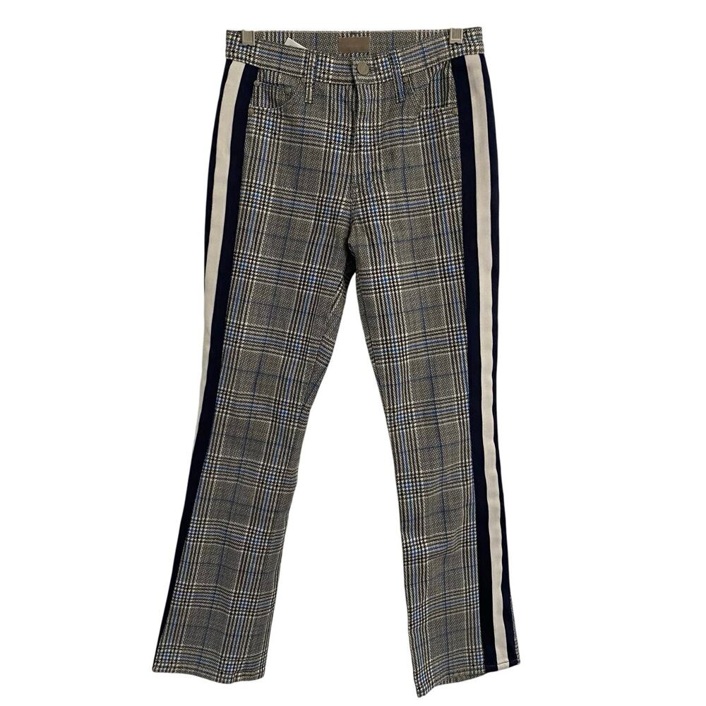 Mother The Insider Ankle Happy People Red And Drink Coffee Size 24 X 26.5 Plaid